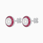 Load image into Gallery viewer, Art Deco Inspired Stud Target Earrings - Shahin Jewelry
