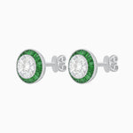 Load image into Gallery viewer, Art Deco Inspired Stud Target Earrings - Shahin Jewelry