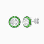 Load image into Gallery viewer, Art Deco Inspired Stud Target Earrings - Shahin Jewelry