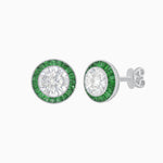 Load image into Gallery viewer, Art Deco Inspired Stud Target Earrings - Shahin Jewelry