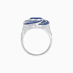 Load image into Gallery viewer, Art Deco-Inspired Swirl Halo Ring Mounting with French-Cut Accents Custom Center Stone | Floral Geometry | Hand-Finished Detail - Shahin Jewelry