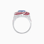 Load image into Gallery viewer, Art Deco-Inspired Swirl Halo Ring Mounting with French-Cut Accents Custom Center Stone | Floral Geometry | Hand-Finished Detail - Shahin Jewelry