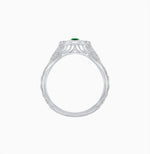 Load image into Gallery viewer, Art Deco Inspired Three Diamond Filigree Cocktail Ring - Shahin Jewelry
