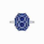 Load image into Gallery viewer, Art Deco Inspired Twin Diamond Geometric Ring - Shahin Jewelry