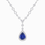 Load image into Gallery viewer, Art Deco Pear - Shaped Drop Necklace with Diamond Accents - Shahin Jewelry