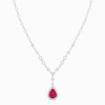 Load image into Gallery viewer, Art Deco Pear - Shaped Drop Necklace with Diamond Accents - Shahin Jewelry
