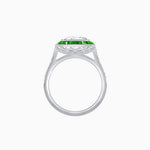 Load image into Gallery viewer, Art Deco Round - Cut Diamond Ring with Gemstone Halo - Shahin Jewelry