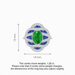 Load image into Gallery viewer, Art Deco Sea Wave Design Oval Cut Gemstone Ring - Shahin Jewelry