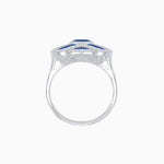 Load image into Gallery viewer, Art Deco Sea Wave Design Oval Cut Gemstone Ring - Shahin Jewelry