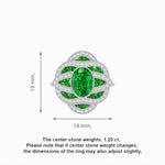 Load image into Gallery viewer, Art Deco Sea Wave Design Oval Cut Gemstone Ring - Shahin Jewelry
