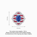 Load image into Gallery viewer, Art Deco Sea Wave Design Oval Cut Gemstone Ring - Shahin Jewelry