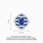 Load image into Gallery viewer, Art Deco Sea Wave Design Oval Cut Gemstone Ring - Shahin Jewelry