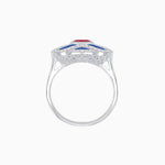 Load image into Gallery viewer, Art Deco Sea Wave Design Oval Cut Gemstone Ring - Shahin Jewelry