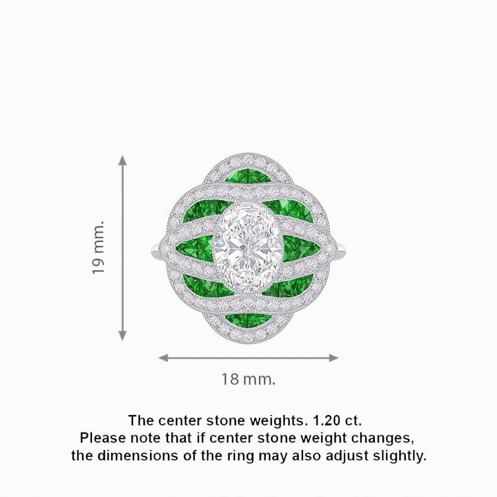 Art Deco Sea Wave Design Ring - Shahin Jewelry