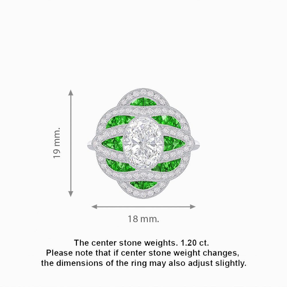 Art Deco Sea Wave Design Ring - Shahin Jewelry