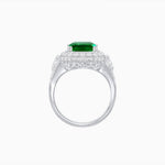 Load image into Gallery viewer, Art Deco Square Cushion - Cut Gemstone Ring with Diamond Halo - Shahin Jewelry