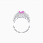 Load image into Gallery viewer, Art Deco Square Cushion - Cut Ring with Diamond Halo - Shahin Jewelry