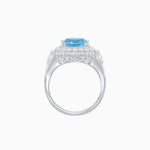 Load image into Gallery viewer, Art Deco Square Cushion - Cut Ring with Diamond Halo - Shahin Jewelry