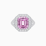 Load image into Gallery viewer, Art Deco Square Cushion - Cut Ring with Diamond Halo - Shahin Jewelry