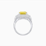 Load image into Gallery viewer, Art Deco Square Cushion - Cut Ring with Diamond Halo - Shahin Jewelry