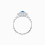 Load image into Gallery viewer, Art Deco Style Aquamarine Emerald Cut Diamond Ring - Shahin Jewelry
