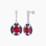 Load image into Gallery viewer, Art Deco Style Diamond & Gemstone Drop Earring Mountings - Shahin Jewelry
