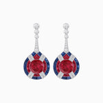 Load image into Gallery viewer, Art Deco Style Diamond & Gemstone Drop Earring Mountings - Shahin Jewelry