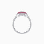 Load image into Gallery viewer, Art Deco Style Double Halo Ring Mounting with Emerald Cut Center Stone and Calibre-Cut Gemstone Halo - Shahin Jewelry