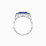 Load image into Gallery viewer, Art Deco Style Double Halo Ring with Diamond - Shahin Jewelry