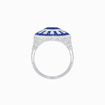 Load image into Gallery viewer, Art Deco Style Dress Ring With Gemstone - Shahin Jewelry