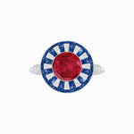 Load image into Gallery viewer, Art Deco Style Dress Ring With Gemstone - Shahin Jewelry