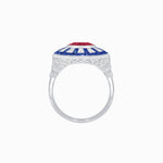 Load image into Gallery viewer, Art Deco Style Dress Ring With Gemstone - Shahin Jewelry