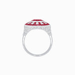 Load image into Gallery viewer, Art Deco Style Dress Ring With Gemstone - Shahin Jewelry