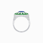 Load image into Gallery viewer, Art Deco Style Dress Ring With Gemstone - Shahin Jewelry