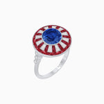 Load image into Gallery viewer, Art Deco Style Dress Ring With Gemstone - Shahin Jewelry