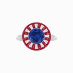 Load image into Gallery viewer, Art Deco Style Dress Ring With Gemstone - Shahin Jewelry