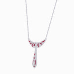 Load image into Gallery viewer, Art Deco Style Drop Sapphire & Diamond Necklace - Shahin Jewelry