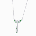 Load image into Gallery viewer, Art Deco Style Drop Sapphire & Diamond Necklace - Shahin Jewelry
