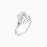Load image into Gallery viewer, Art Deco Style Emerald Cut Center Stone Ring Mounting with French Cut Accents - Shahin Jewelry