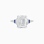 Load image into Gallery viewer, Art Deco Style Emerald Cut Center Stone Ring Mounting with French Cut Accents - Shahin Jewelry
