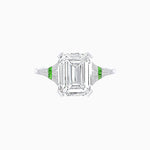Load image into Gallery viewer, Art Deco Style Emerald Cut Center Stone Ring Mounting with French Cut Accents - Shahin Jewelry