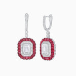 Load image into Gallery viewer, Art Deco Style Emerald Cut Diamond Earrings - Shahin Jewelry