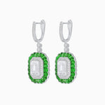 Load image into Gallery viewer, Art Deco Style Emerald Cut Diamond Earrings - Shahin Jewelry