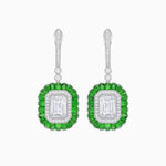 Load image into Gallery viewer, Art Deco Style Emerald Cut Diamond Earrings - Shahin Jewelry