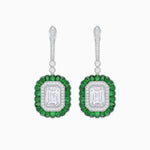 Load image into Gallery viewer, Art Deco Style Emerald Cut Diamond Earrings - Shahin Jewelry