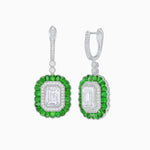 Load image into Gallery viewer, Art Deco Style Emerald Cut Diamond Earrings - Shahin Jewelry