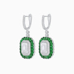 Load image into Gallery viewer, Art Deco Style Emerald Cut Diamond Earrings - Shahin Jewelry