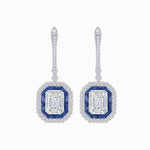 Load image into Gallery viewer, Art Deco Style Emerald Cut Earrings with Diamonds - Shahin Jewelry