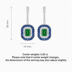 Load image into Gallery viewer, Art Deco Style Emerald Cut Earrings with Gemstones - Shahin Jewelry