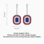 Load image into Gallery viewer, Art Deco Style Emerald Cut Earrings with Gemstones - Shahin Jewelry